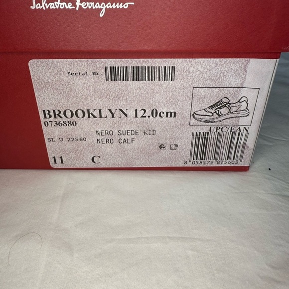 Salvatore Ferragamo black and gold tennis shoes! - Picture 10 of 11